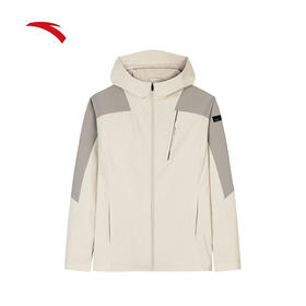 安踏（ANTA）防风外套丨运动外套男士秋季梭织夹克上衣风衣152437606N 松烟灰/白垩色-6