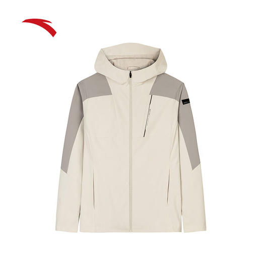 安踏（ANTA）防风外套丨运动外套男士秋季梭织夹克上衣风衣152437606N 松烟灰/白垩色-6 商品图0