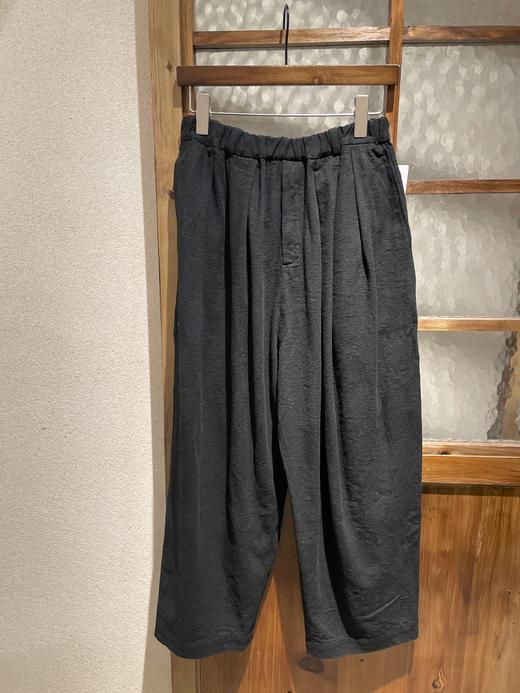 Mittan多色棉麻褶皱提花阔腿裤 商品图12