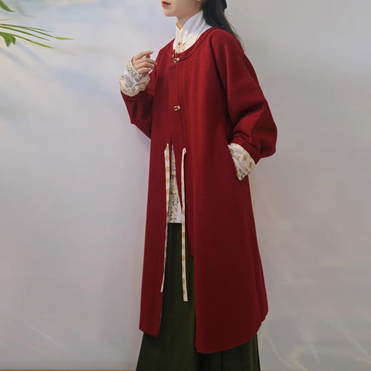 裁缝学苑AQ375新款毛呢圆领长袄搭松紧马面裙衬衫上衣套装纸样样板 商品图5