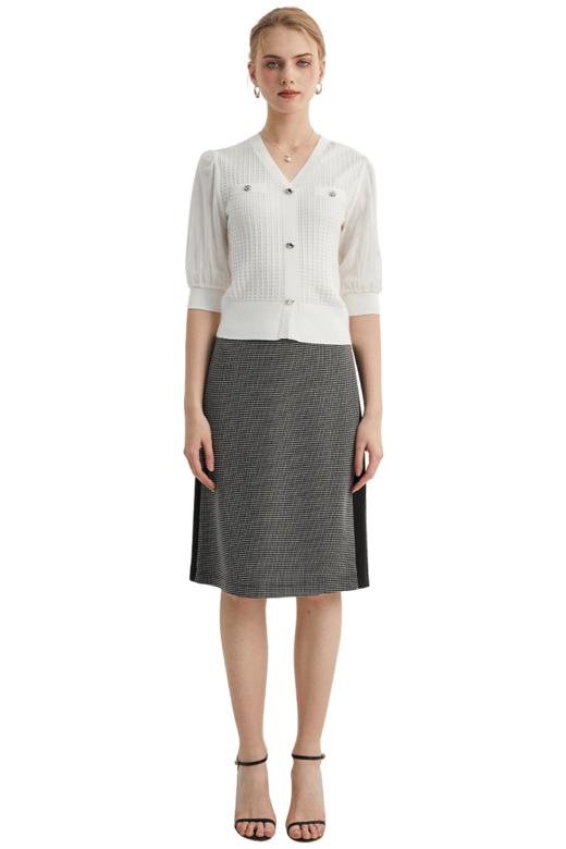 VIVIAN LIU薇薇安刘R2414001梅春女装新款拼接高级气质通勤半裙 商品图5