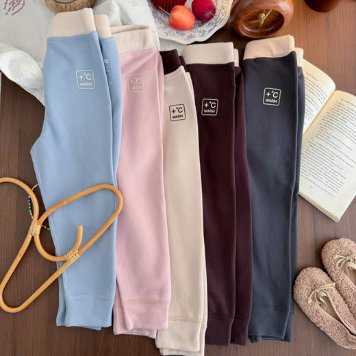 【49.9元任选2条 】秋冬新款儿童小奶皮保暖裤防风抗寒yi菌保暖男童女童90-160码聚 商品图3