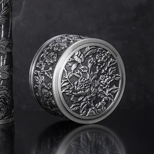 子佩集S999银【富贵满堂】杯摆件【DLBJB043-75】纯银内胆-仿古泡茶杯2410 商品图4