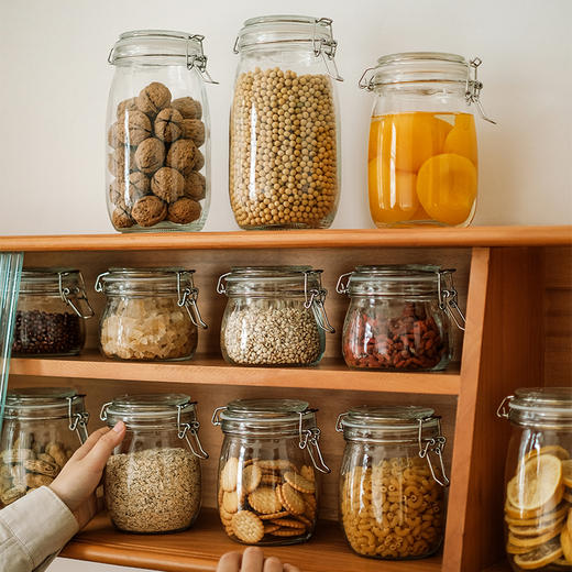摩登主妇玻璃密封罐食品级冰糖蜂蜜罐子泡酒储存泡菜腌制果酱瓶子 商品图3