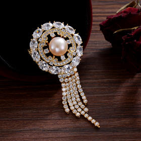 子佩集珍珠胸针【XXXZ227】流苏镀金2410
