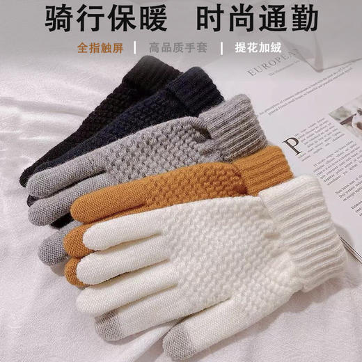 【积分兑换】秋冬手机触摸屏抓绒手套 商品图0