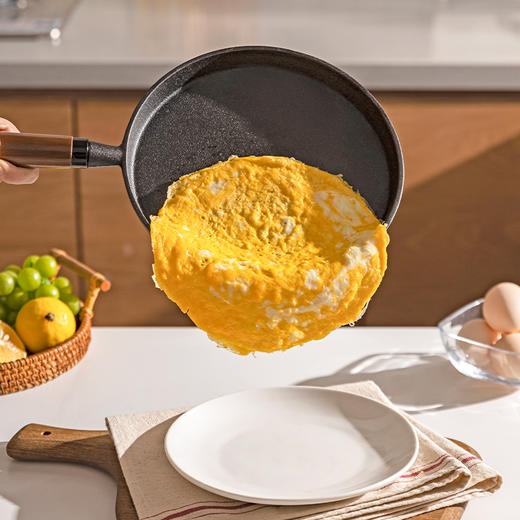 摩登主妇铸铁平底锅不粘锅家用无涂层牛排煎锅早餐煎鸡蛋烙饼专用 商品图0