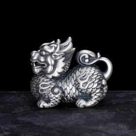 子佩集S999银【瑞兽迎福】茶宠【HS008】纯银小摆件仿古2410