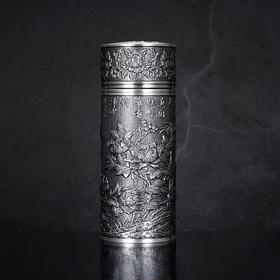 子佩集S999银【富贵满堂】杯摆件【DLBJB043-75】纯银内胆-仿古泡茶杯2410