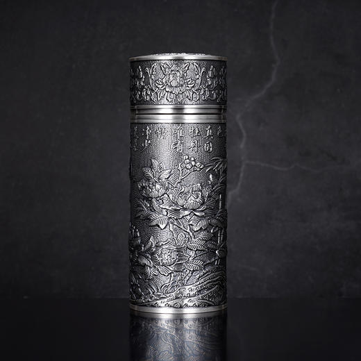 子佩集S999银【富贵满堂】杯摆件【DLBJB043-75】纯银内胆-仿古泡茶杯2410 商品图1