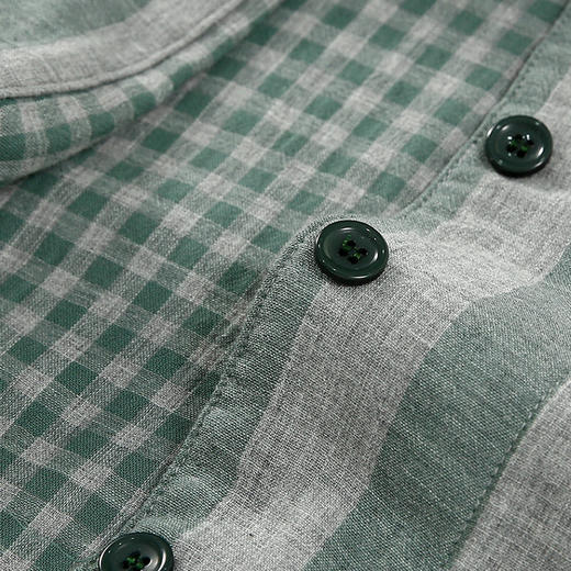 【竖条纹双层纱长袖长裤】日式无印家居服良品双层纱居家服睡衣全棉男款女款舒适竖条纹套装 商品图3