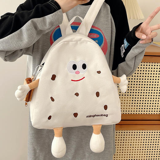【YOUTO饼干少女包】卡通可爱曲奇饼干搞怪双肩包 少女学生卡通小书包女包日常旅行背包 商品图2