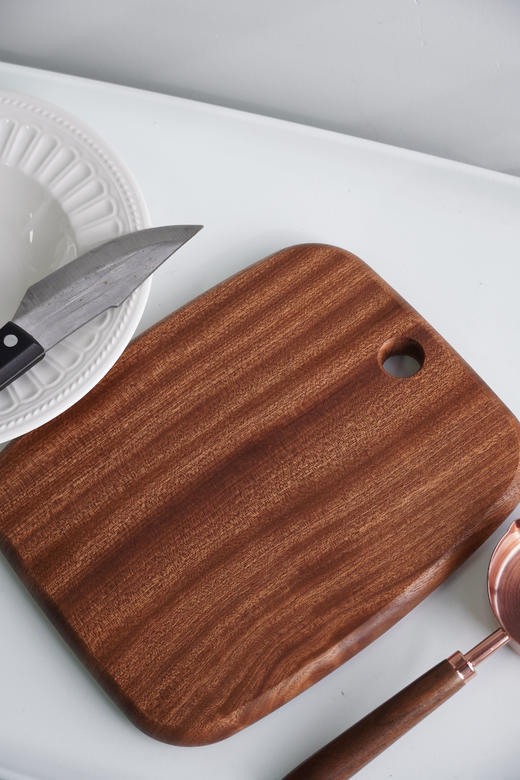🔥备菜用它才安心 0胶0漆0蜡真材实料🥯🔪 【Trees&wind乌檀木辅食板】😎 辅食/牛排/蔬果、🌈熟食专用的原木砧板🌳 厚实别致， 商品图2