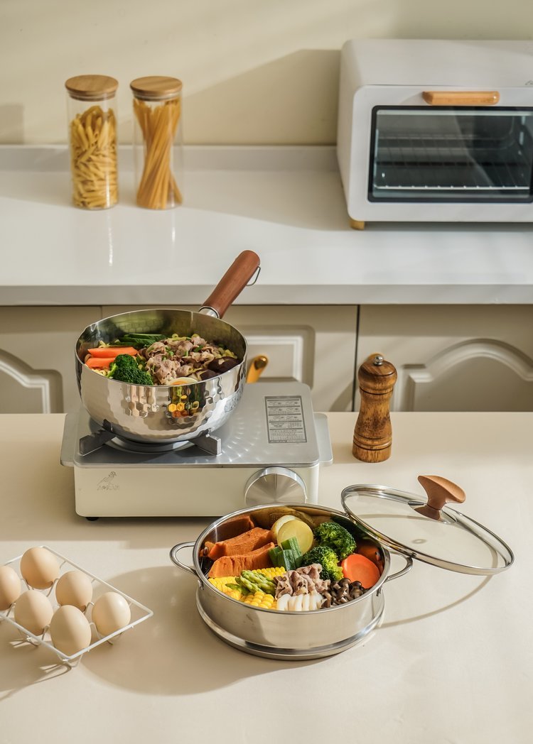 优铂YOPO 316五层钢雪平锅 型号YOPO-632