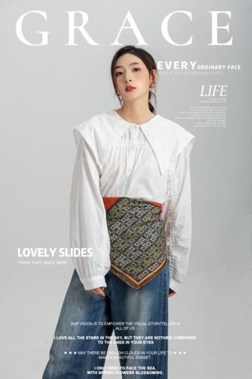 🌸【品牌直发】😎HLUOS复古轻奢吸盘扣方巾：双十一活动，🥰平常开团39.9💰一条，🌈今天19.9💰 ✅双面磁扣围巾，让你时尚又暖心☺️  商品图0