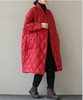 雀说 秋冬新款文艺大码宽松立领纯色中长款大口袋轻薄棉衣外套女4ZF-9102 商品缩略图8