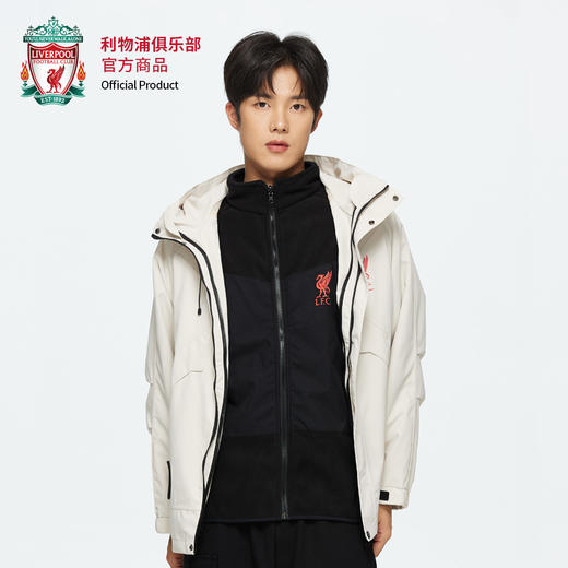 【官方正版】利物浦俱乐部 | 米色运动压胶冲锋衣秋冬防风防水保暖 商品图2