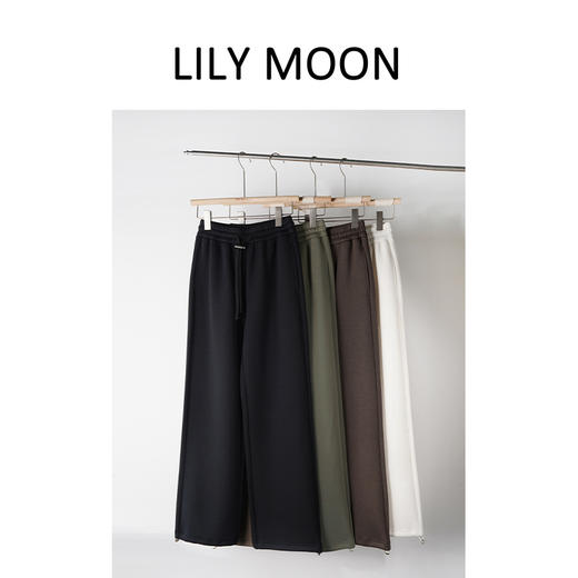 【马油套装】LILYMOON 卫衣卫裤 圆领宽松港简约纯色百搭秋冬慵懒感 商品图1