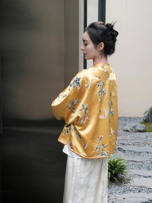 盛唐牡丹 |手推绣一粒扣外套 商品图5