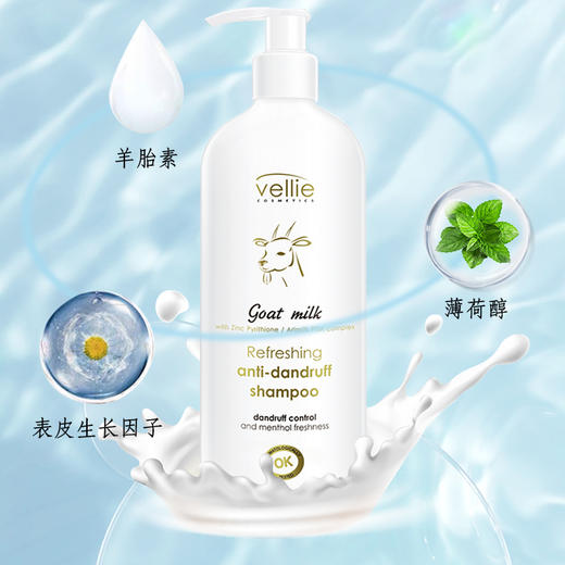 【买一送一】Vellie珐埃莉波兰原装进口山羊奶去屑修复洗发露 500ml+山羊奶身体乳500ml套组 商品图5
