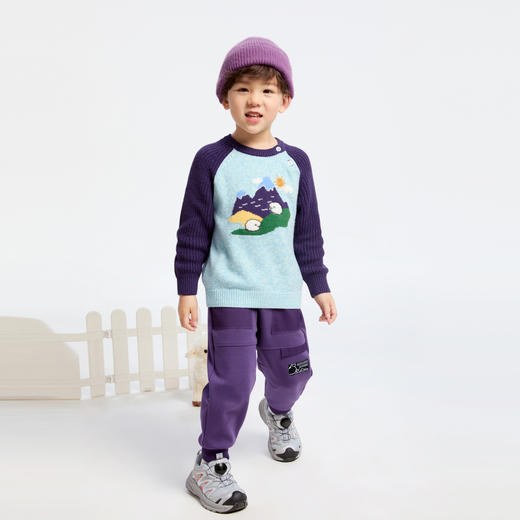 男童插肩袖萌趣毛衣冬季新款安奈儿童装实体店同款XB444639 商品图6