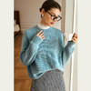 OLrain欧芮儿法式蓝色毛衣女冬季2024新款慵懒风别致圆领毛针织衫 商品缩略图1