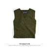 Cicadahood英国进口设得兰羊毛美式军事风V领套头背心 无性别 商品缩略图2