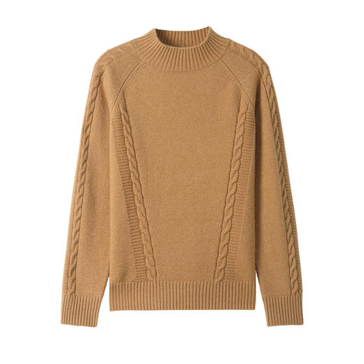 CC-103-6379秋冬新款纯色半高领保暖针织衫毛衣女套头厚款内搭上衣打底衫 商品图4