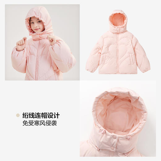 笛莎Deesha青少年女童羽绒服2024冬季新款淑女学院风羽绒服 商品图3