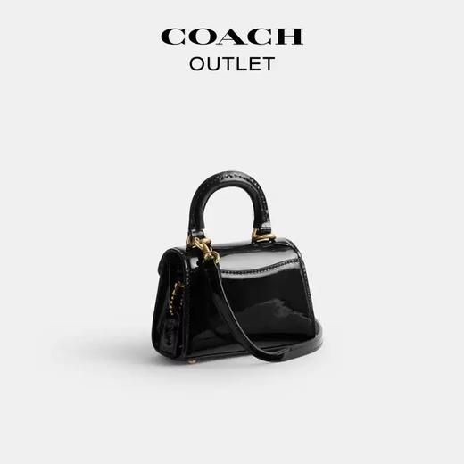 【自营】coach/蔻驰  女士经典标志皮革SAMMY 12号顶部手柄手袋 CP400 B4/BK 商品图1