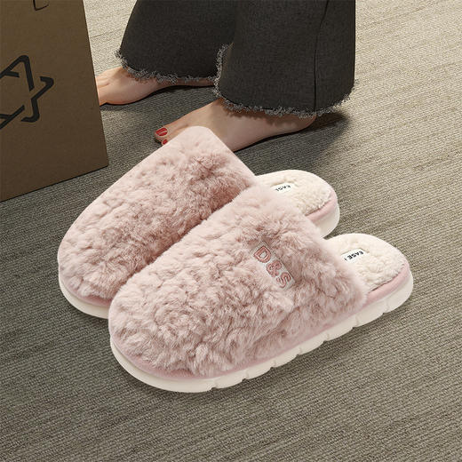 【居家棉鞋！亲肤柔软】棉拖鞋冬季男家居情侣室内家用保暖毛绒男士毛毛拖鞋批发冬天女。ry 商品图11