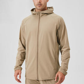 跃牌【欲动春风】男装系列 男士运动外套秋冬拉链防风帽杉跑步健身夹克41522