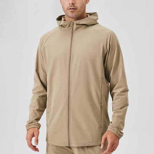 跃牌【欲动春风】男装系列 男士运动外套秋冬拉链防风帽杉跑步健身夹克41522 商品图0