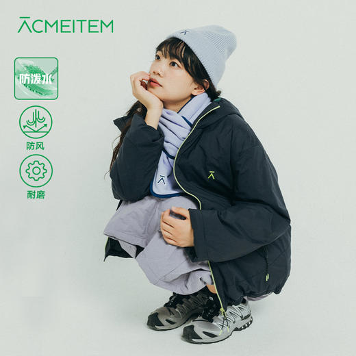 【十一破价福利】ACMEITEM爱棵米 户外秋冬情侣轻量连帽棉服宽松保暖夹棉外套男女GAF3070317G 商品图0