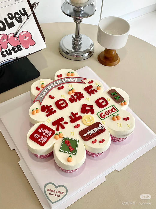 生日杯子蛋糕，提前48小时预定，文字可更改，共12杯 商品图3