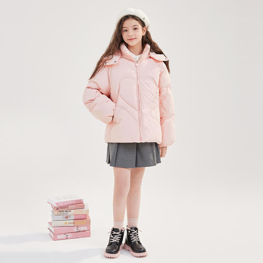 笛莎Deesha青少年女童羽绒服2024冬季新款淑女学院风羽绒服 商品图2