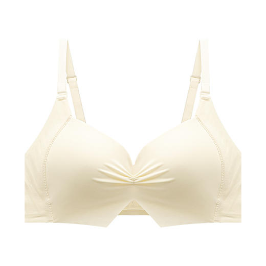 【限时福利！买内衣送同款内裤】束缚你的小胸，让它焕发自由！轻薄杯设计，如无存在；无痕收副乳，尽显美好；聚拢上托，彰显深V美颜；防下垂，挺拔你的新高度。高颜少女褶皱Bra，渗透着时髦感！ 商品图4