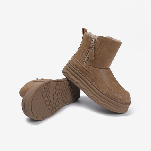 伊伴冬季女靴潮流舒适女鞋加绒棉鞋B24791206 商品图8