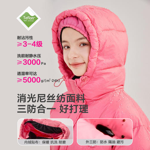 笛莎Deesha青少年女童羽绒服2024冬季新款复古学院风短款休闲面包羽绒服 商品图2