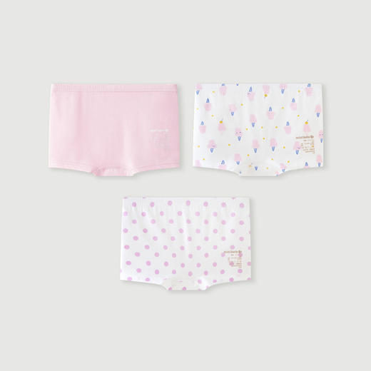迷你巴拉 新款女童抑菌纯棉内裤不夹pp平角短裤 3条装 商品图2