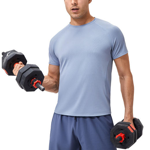 跃牌【欲动春风】男装系列 男士夏季运动短袖反光速干T恤41230 商品图4