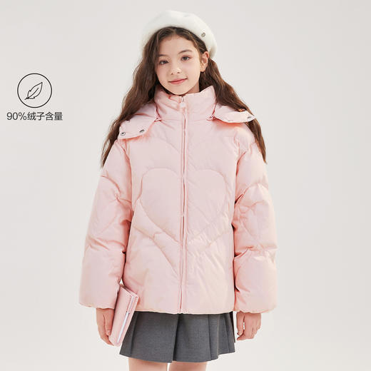 笛莎Deesha青少年女童羽绒服2024冬季新款淑女学院风羽绒服 商品图0