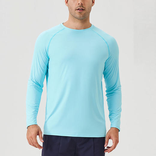 跃牌【欲动春风】男装系列 男士冰丝防晒运动长袖t恤宽松透气长袖上衣41520 商品图0
