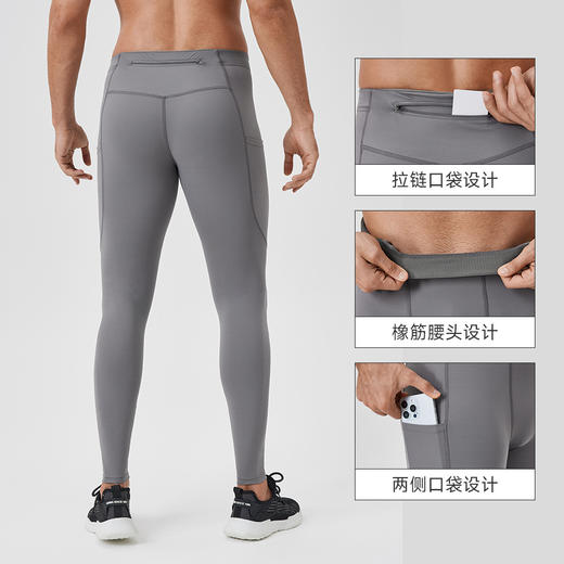 跃牌【欲动春风】男装系列 男士锦纶健身长裤高腰速干运动跑步长裤41347 商品图1