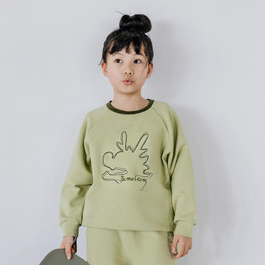 【品牌直发-成人秒杀】ACMEITEM爱棵米 2024亲子龙年圆领卫衣本命年空气层套头卫衣男女GAF3310042L/GAF3310130L/GAF3310131L 商品图3