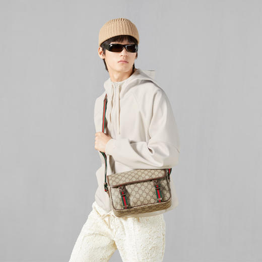 GUCCI 古驰 男士GG邮差包 混色 760123 FACJN 9765 商品图3