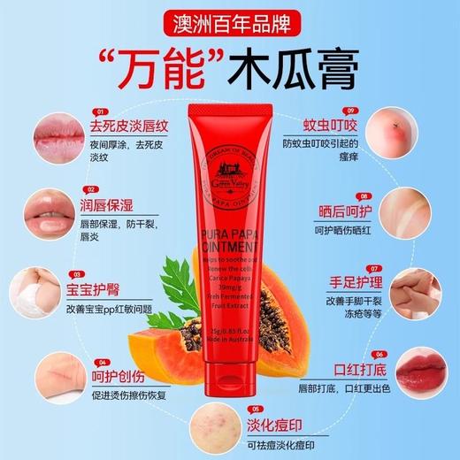 澳洲进口天然滋润番木瓜膏25g/支｜LucasPapaw，滋润保湿润唇膏万用膏 ，防干裂去死皮淡化唇纹 商品图1
