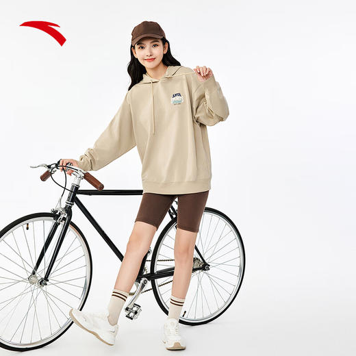 【超值】【本周特价】安踏连帽卫衣女当季新款SONATURE宽松复古运动针织套头衫162438705 商品图4