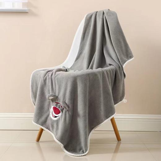 【草莓熊加厚套巾，柔软珊瑚绒】可爱草莓熊浴巾毛巾两件套 吸水柔软亲肤珊瑚绒浴巾 大尺寸成人浴巾-QQ 商品图8