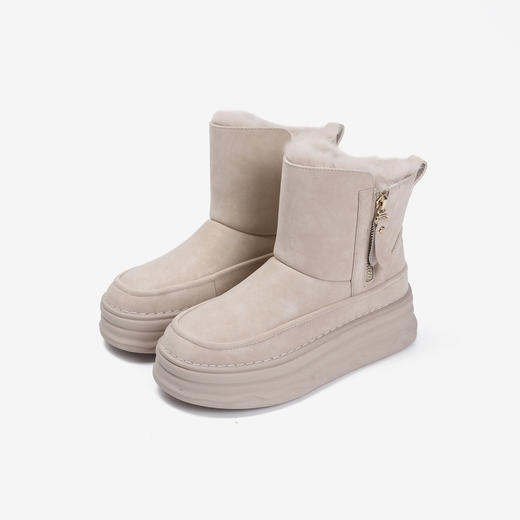 伊伴冬季女靴潮流舒适女鞋加绒棉鞋B24791206 商品图5
